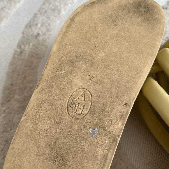 ASH Vanessa Skylight Puffy Yellow Leather Sandals 38 - Picture 8 of 9